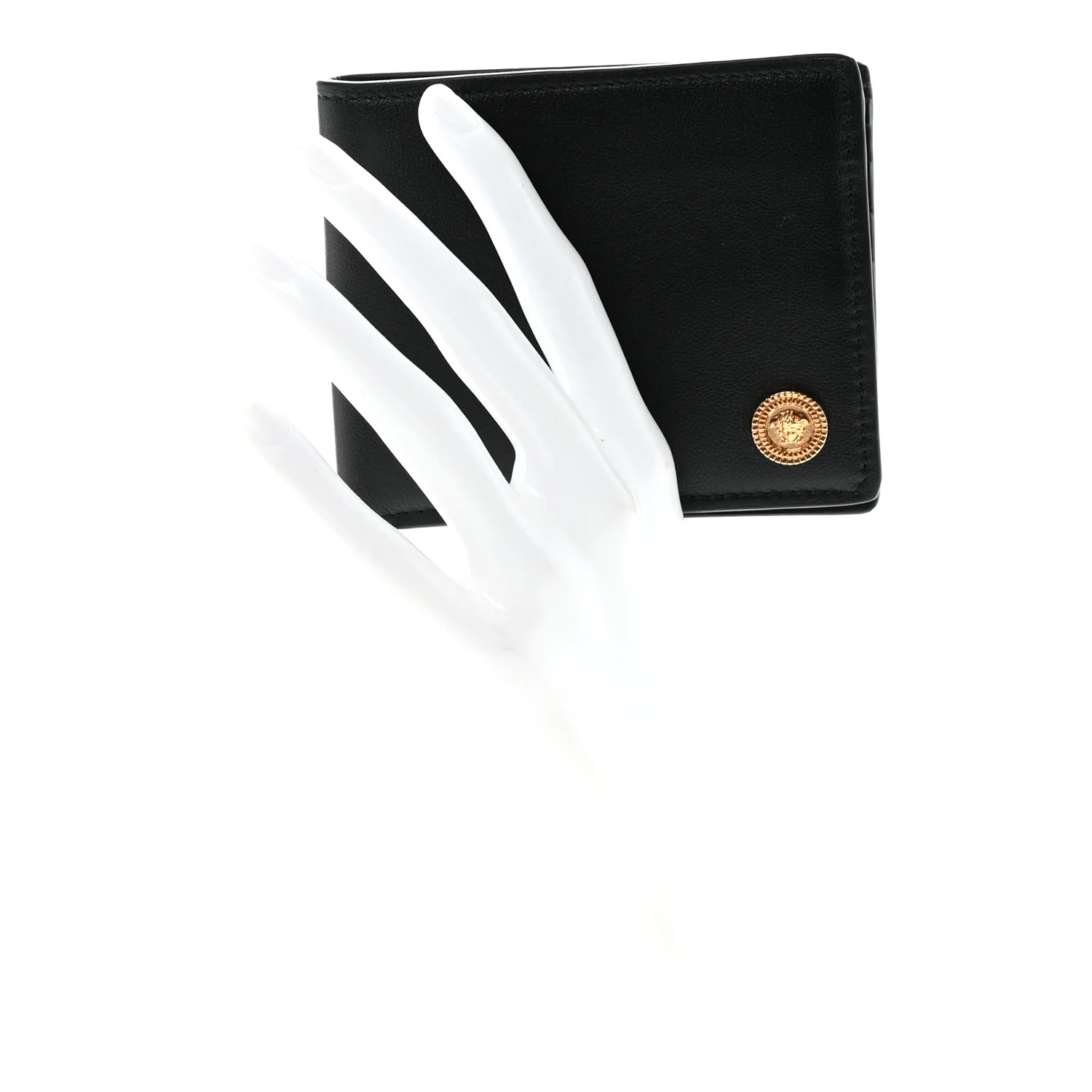 Vitello Medusa Bi-Fold Wallet Black - Image 2