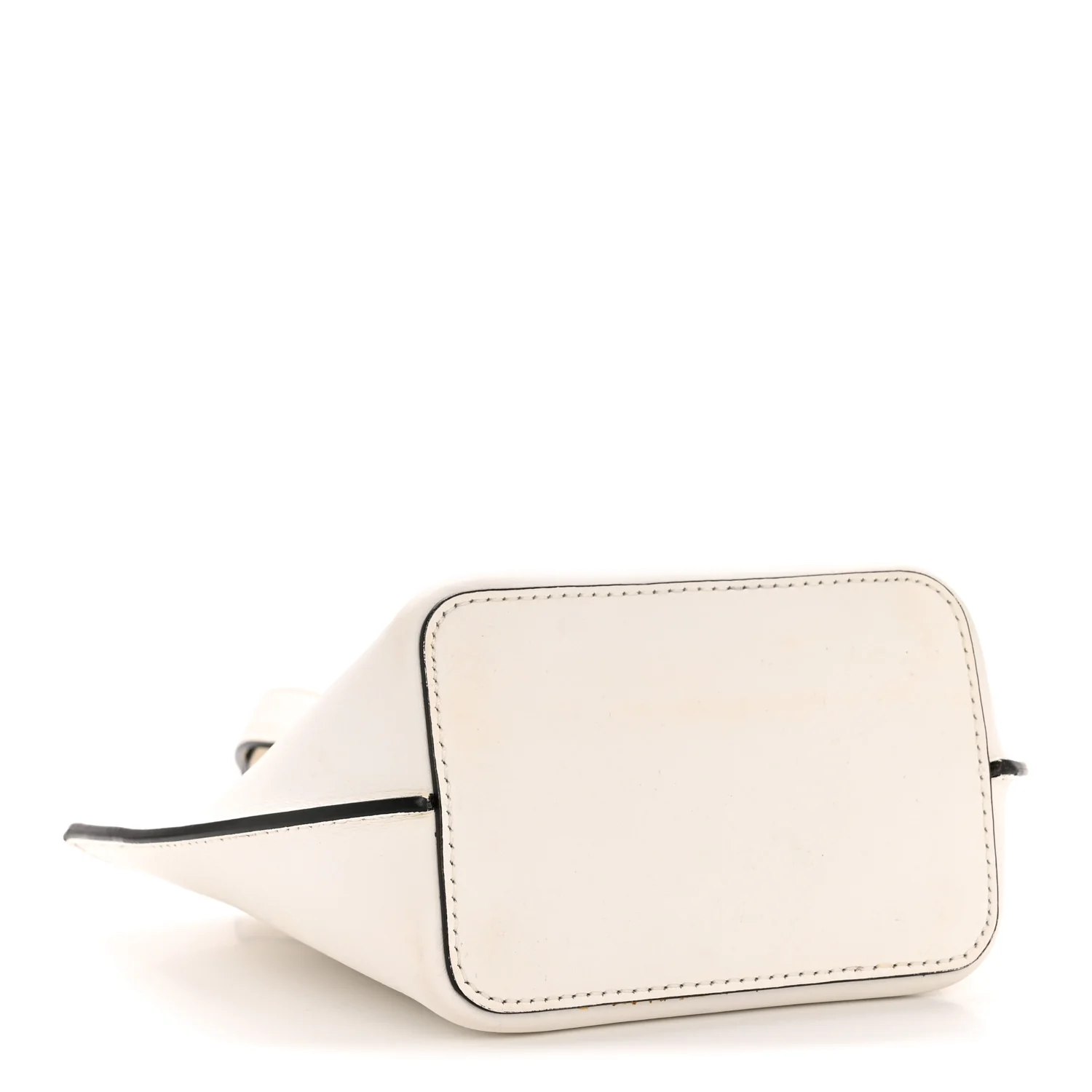 Vitello Mini Virtus Bucket Bag White - Image 4