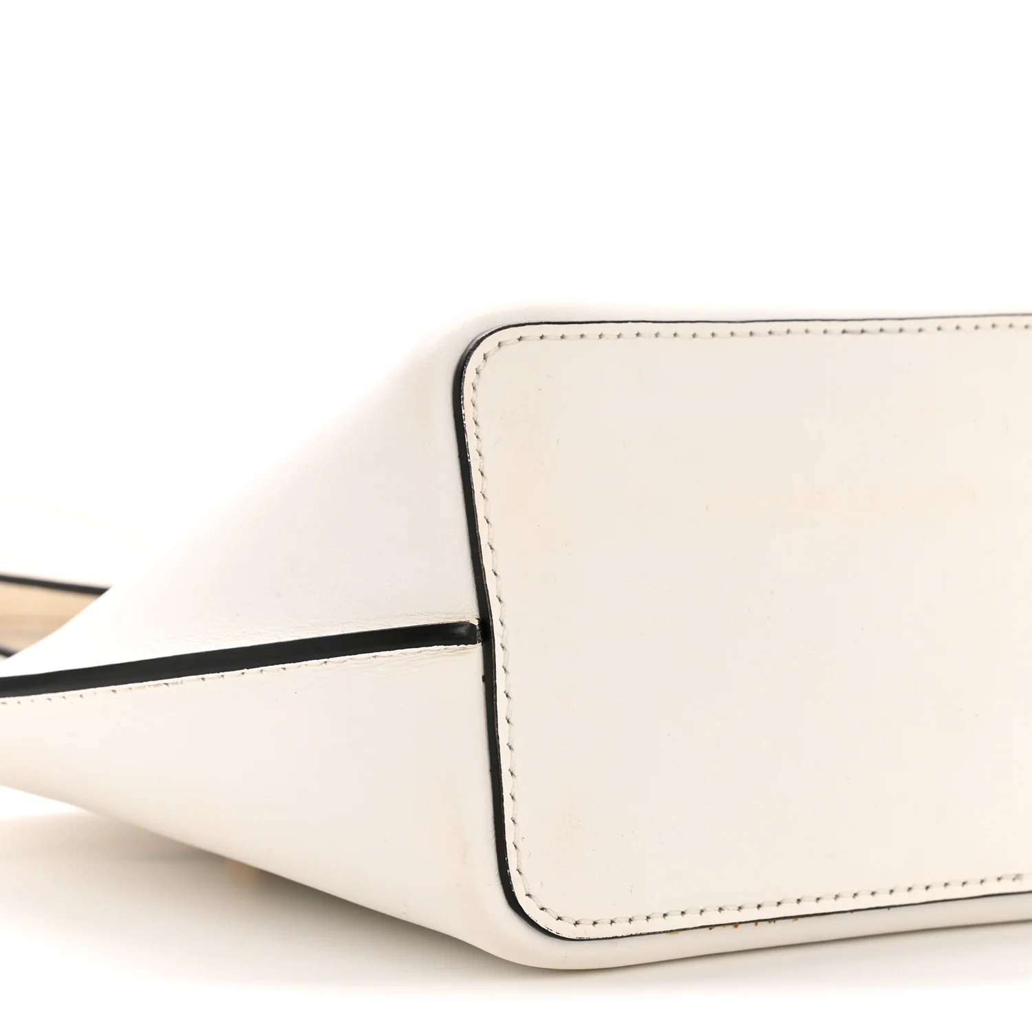 Vitello Mini Virtus Bucket Bag White - Image 8