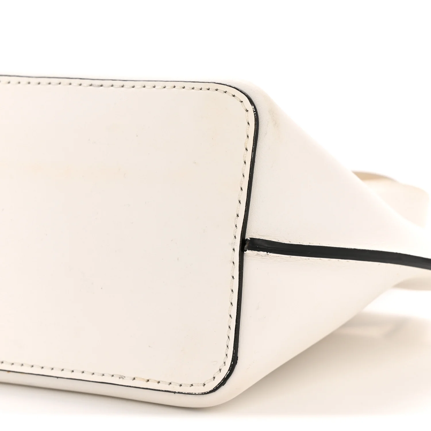 Vitello Mini Virtus Bucket Bag White - Image 9