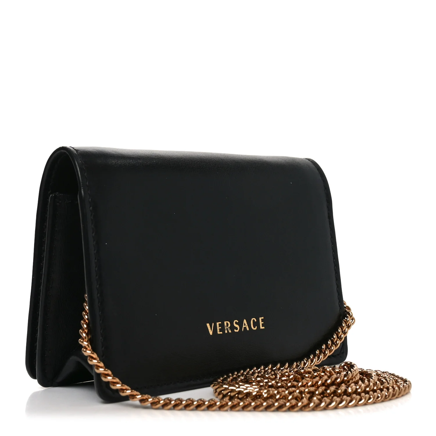 Vitello Mini Virtus Chain Clutch Black - Image 2