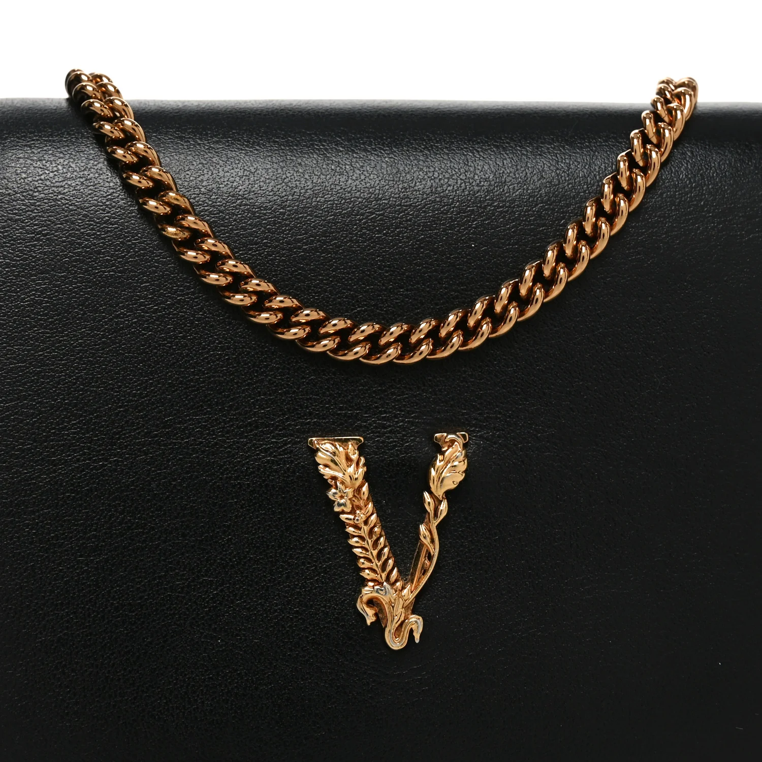 Vitello Mini Virtus Chain Clutch Black - Image 6